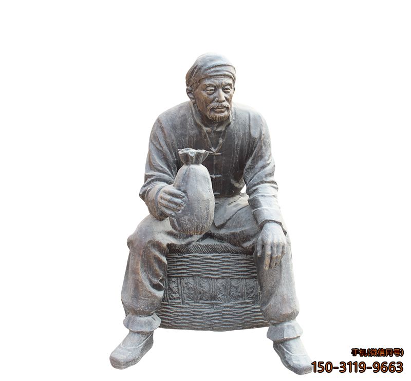 玻璃鋼老頭_廣場(chǎng)人物景觀擺件雕塑