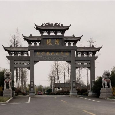 北京農(nóng)村門樓-村門樓村口大門-石牌坊圖片設計特色