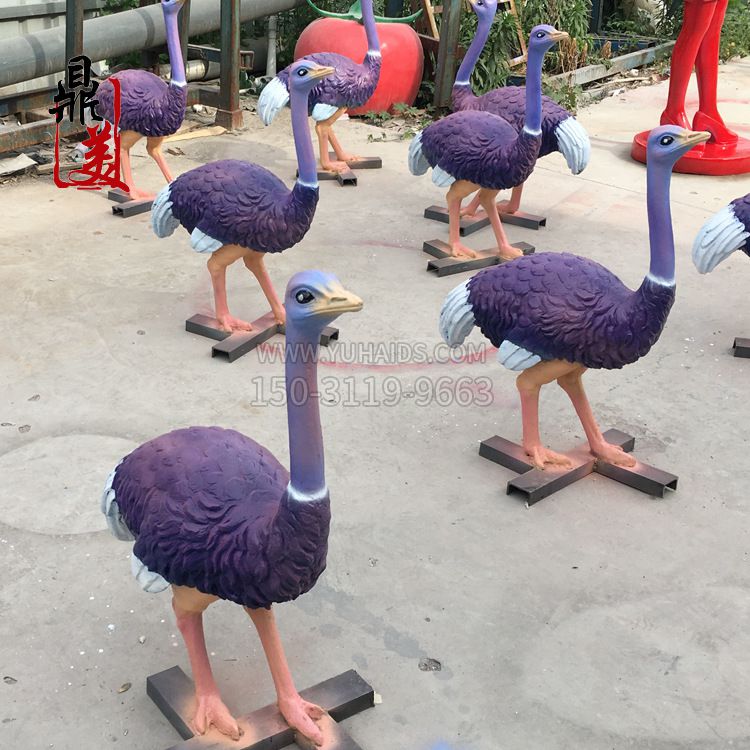 仿真鴕鳥(niǎo)玻璃鋼雕塑