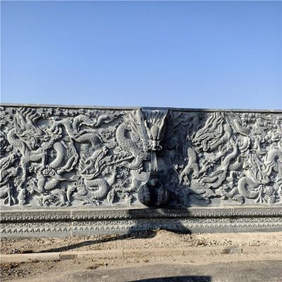 青石九龍壁大型寺廟、廣場影壁墻