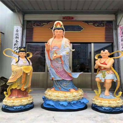 景區(qū)大型供奉佛像樹(shù)脂彩繪觀(guān)音雕塑