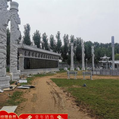 景區(qū)園林石雕龍柱、涼亭、影壁墻，庭院建筑構(gòu)件定制生產(chǎn)