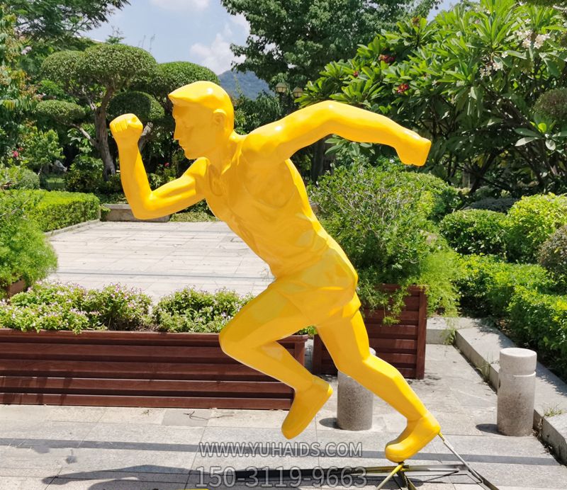 戶外抽象人物運(yùn)動員雕塑大型園林景觀校園體育館瑜伽館裝飾擺件_789