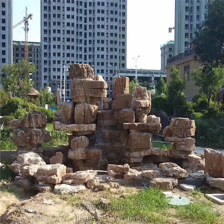 疊石假山，小區(qū)園林人造假山水景雕塑
