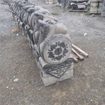 金蟾抱鼓石，青石門墩