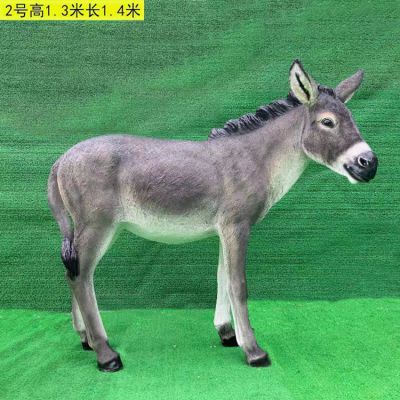 毛驢，玻璃鋼仿真動物雕塑