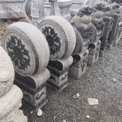 抱鼓石，青石仿古門墩