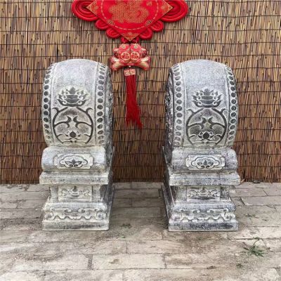 青石仿古抱鼓石，大理石古建大門門墩