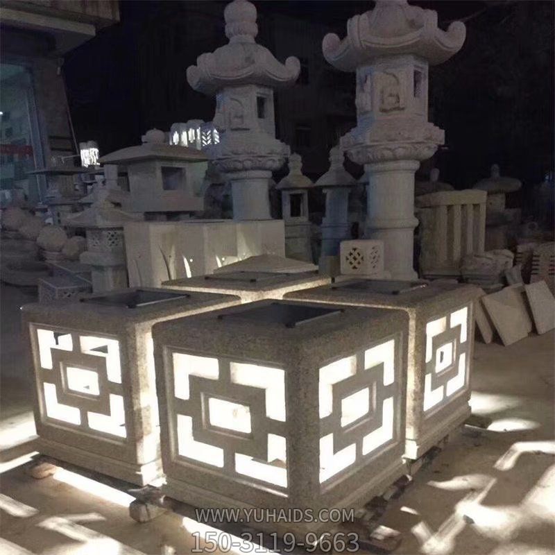 園林廣場道路太陽能石板照明地?zé)羟嗍窨虜[放雕塑