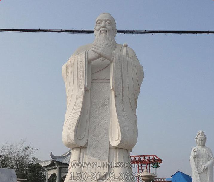 廣場大型孔子漢白玉石雕塑 廣場大型孔子漢白玉石雕塑