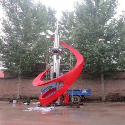不銹鋼科技主題景觀雕塑，學(xué)校校園勵志雕塑
